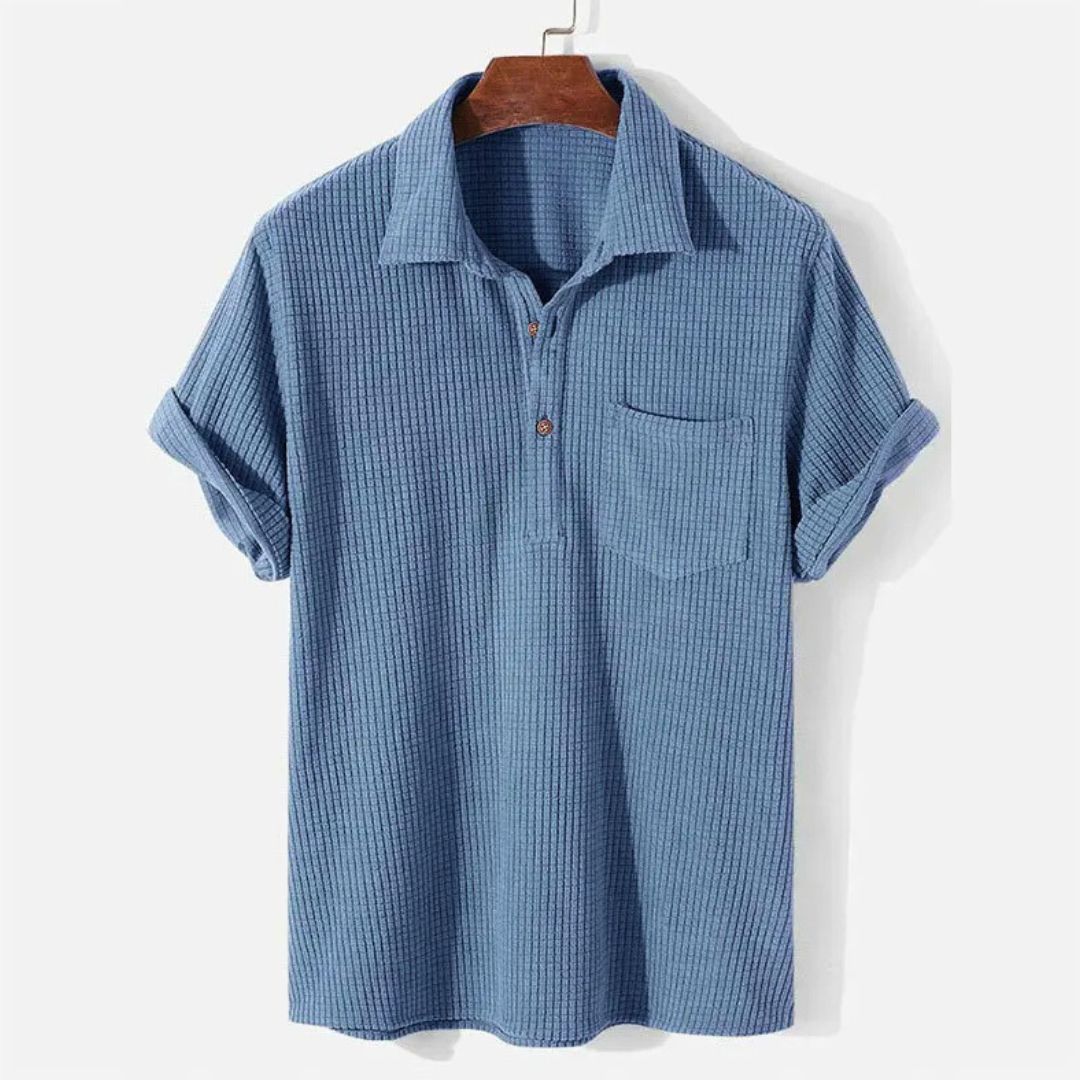 Men’s Relaxed Textured Polo Shirt