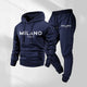 Men's Milano Printed Hoodie and Drawstring Sweatpants Set