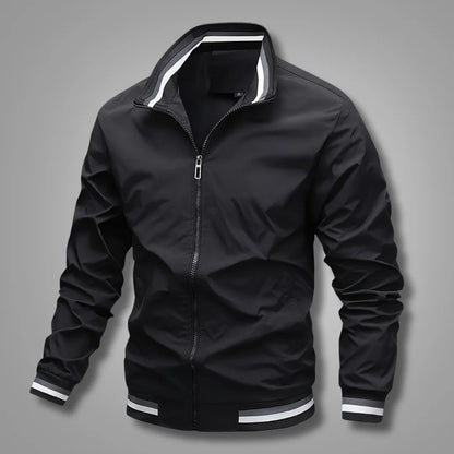 Men’s Classic Bomber Jacket with Zip Closure