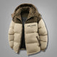 Men’s Winter Hooded Jacket with Detachable Hood & Thermal Insulation