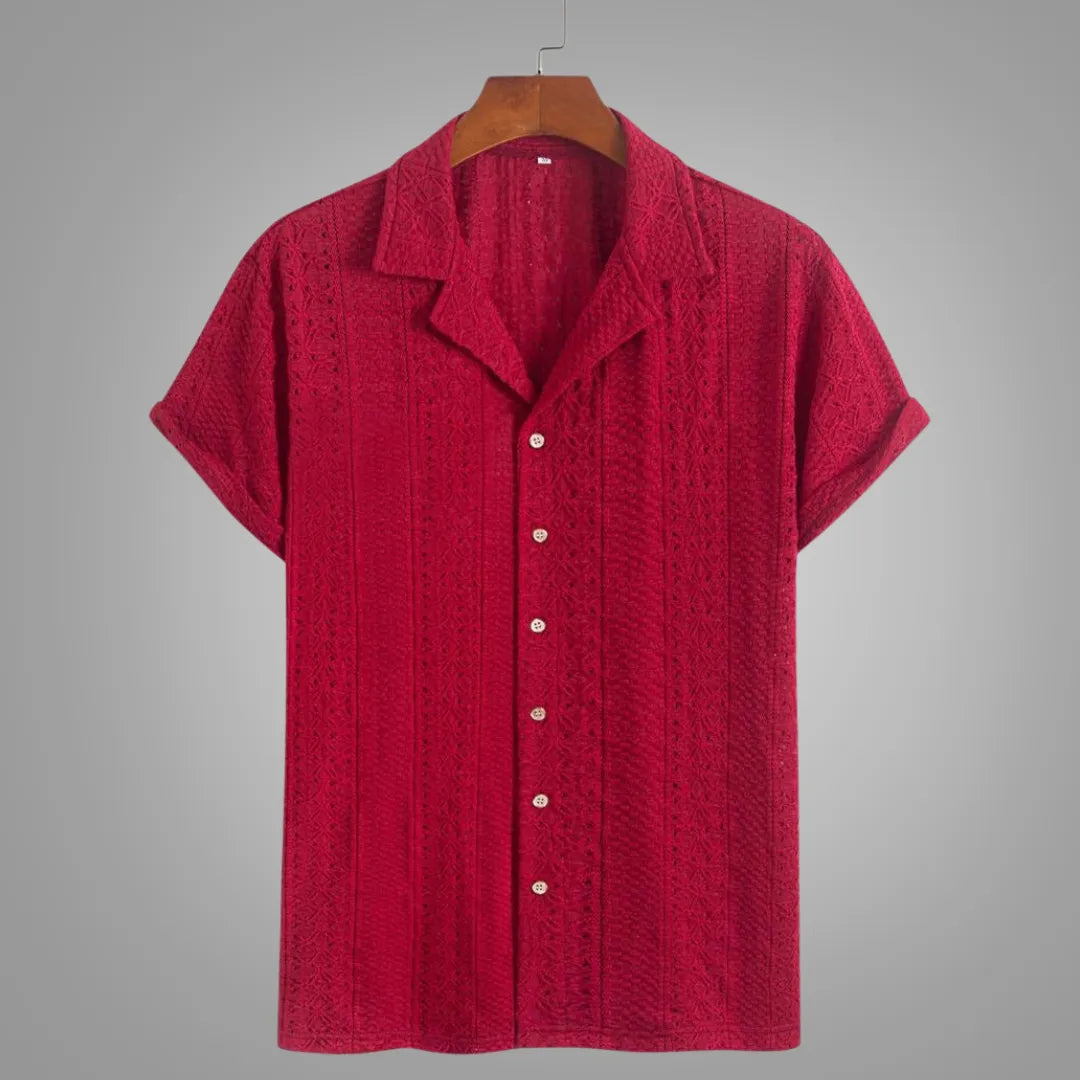 Benson Knit Jacquard Polo Shirt