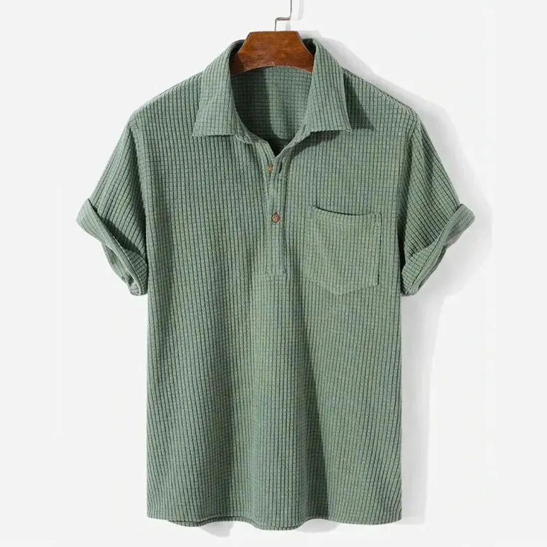 Men’s Relaxed Textured Polo Shirt