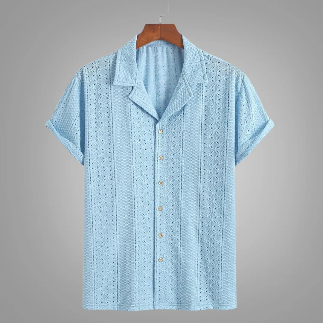 Benson Knit Jacquard Polo Shirt