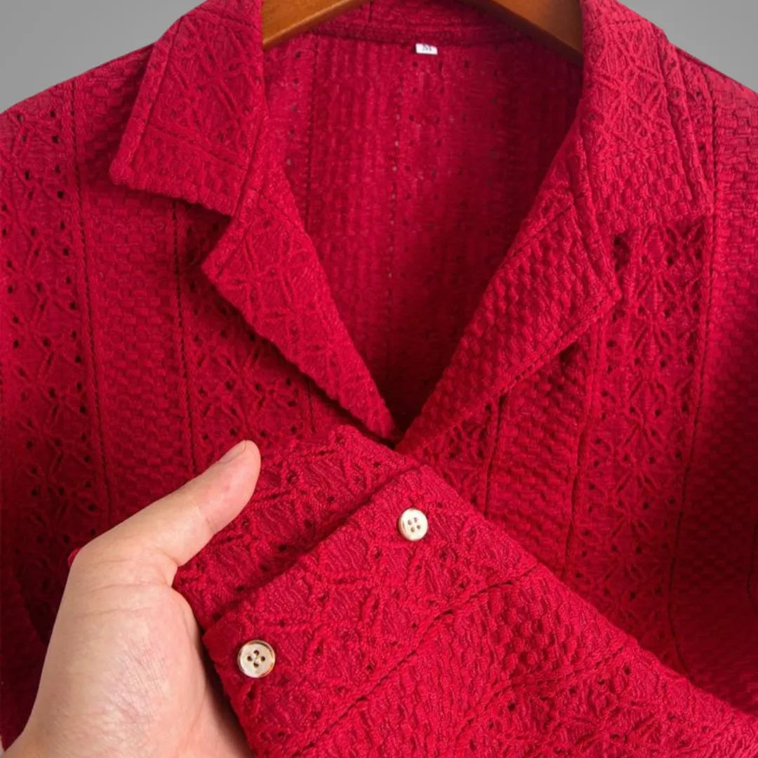 Benson Knit Jacquard Polo Shirt