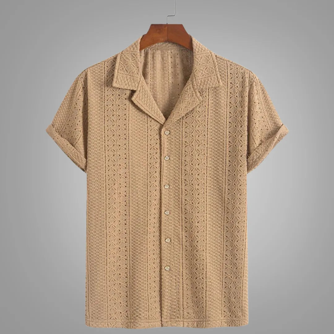 Benson Knit Jacquard Polo Shirt