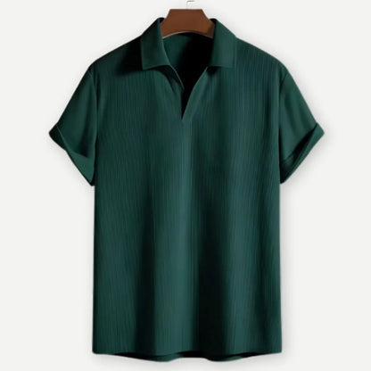 Men’s Ribbed Johnny Collar Polo
