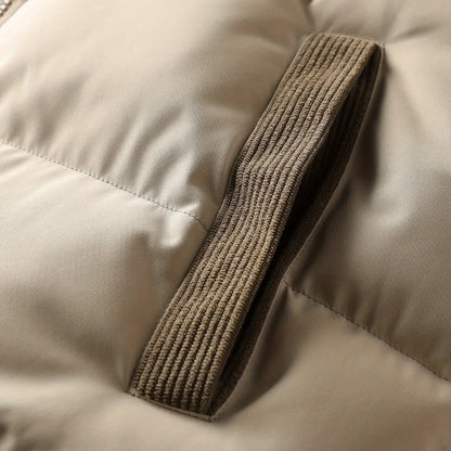 Men’s Winter Hooded Jacket with Detachable Hood & Thermal Insulation