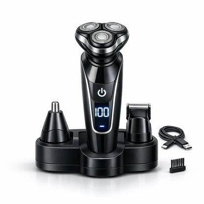 3-in-1 Electric Trimmer for Men – Nose, Beard & Body Hair Groomer