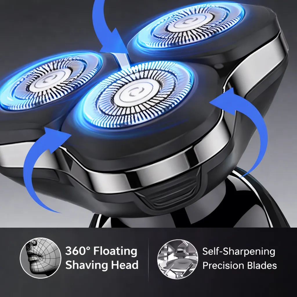 3-in-1 Electric Trimmer for Men – Nose, Beard & Body Hair Groomer