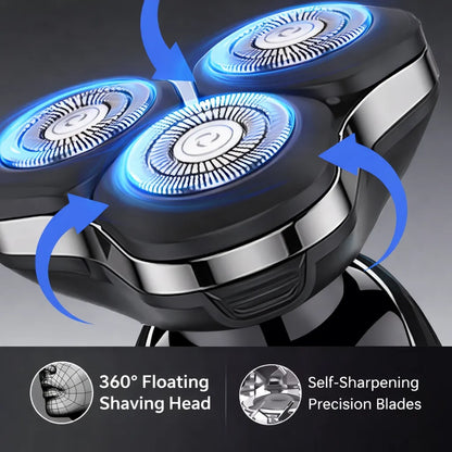 3-in-1 Electric Trimmer for Men – Nose, Beard & Body Hair Groomer