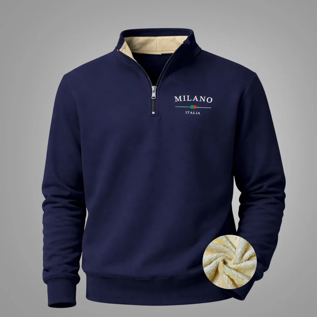 Men’s Winter Fleece Hoodie – Warm Quarter Zip Pullove