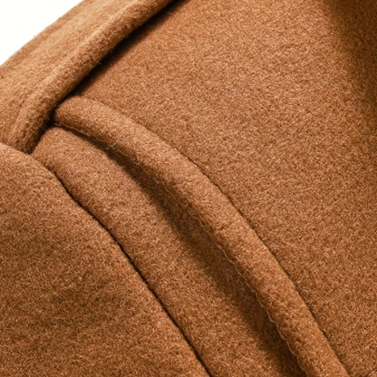 Men’s Double-Collar Tweed Winter Coat