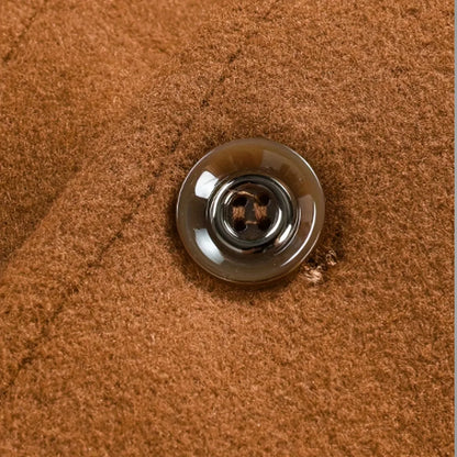 Men’s Double-Collar Tweed Winter Coat