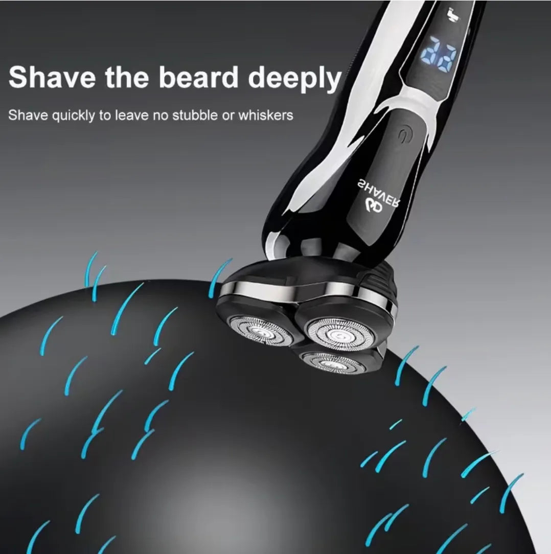 3-in-1 Electric Trimmer for Men – Nose, Beard & Body Hair Groomer
