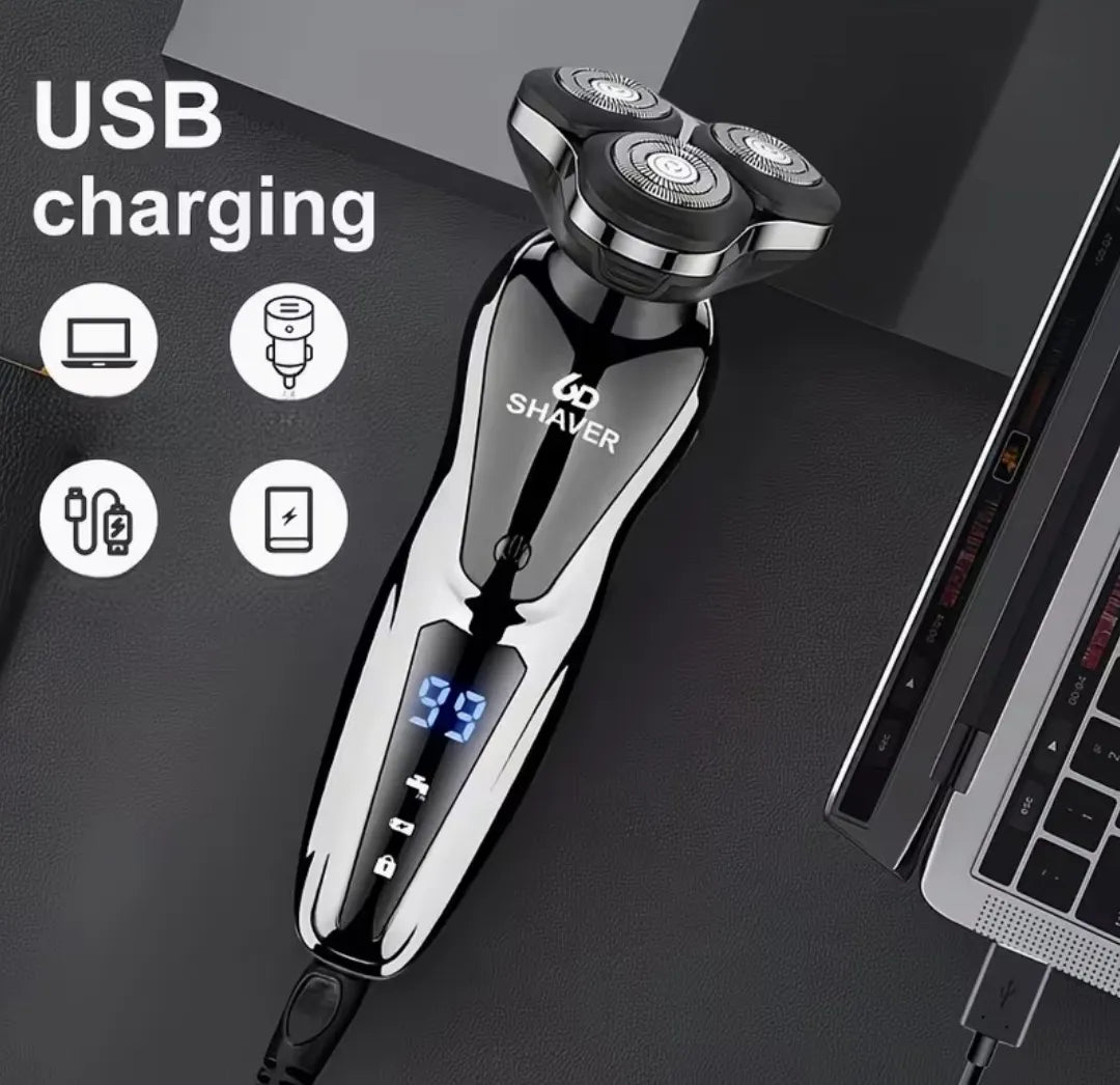 3-in-1 Electric Trimmer for Men – Nose, Beard & Body Hair Groomer