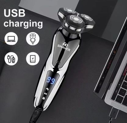 3-in-1 Electric Trimmer for Men – Nose, Beard & Body Hair Groomer