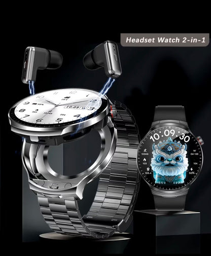 2-in-1 Smart Watch with Integrated TWS Earbuds