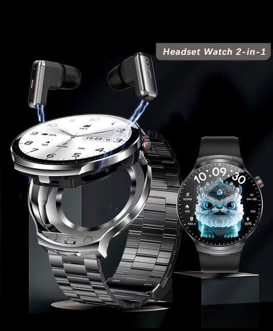 2-in-1 Smart Watch with Integrated TWS Earbuds