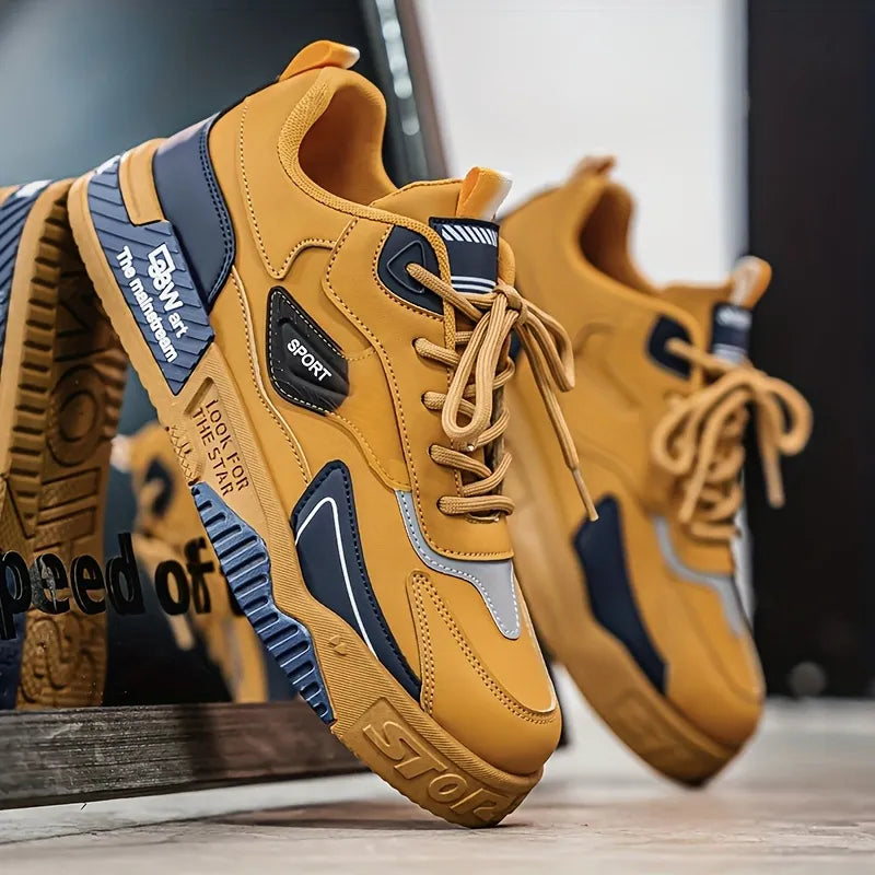 Men’s Casual Sneakers with Thick Cushioned Sole