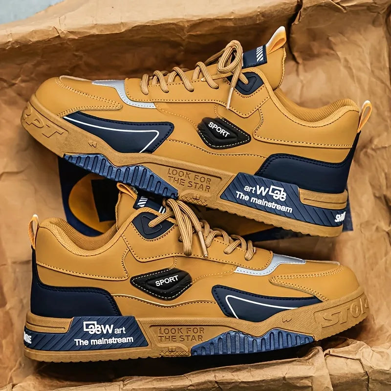 Men’s Casual Sneakers with Thick Cushioned Sole