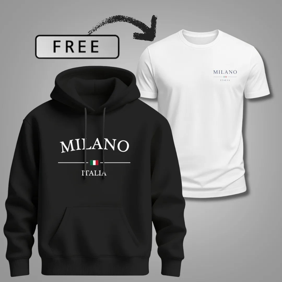 Men’s Milano Comfort Hoodie – Includes Free T-Shirt