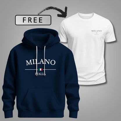 Men’s Milano Comfort Hoodie – Includes Free T-Shirt
