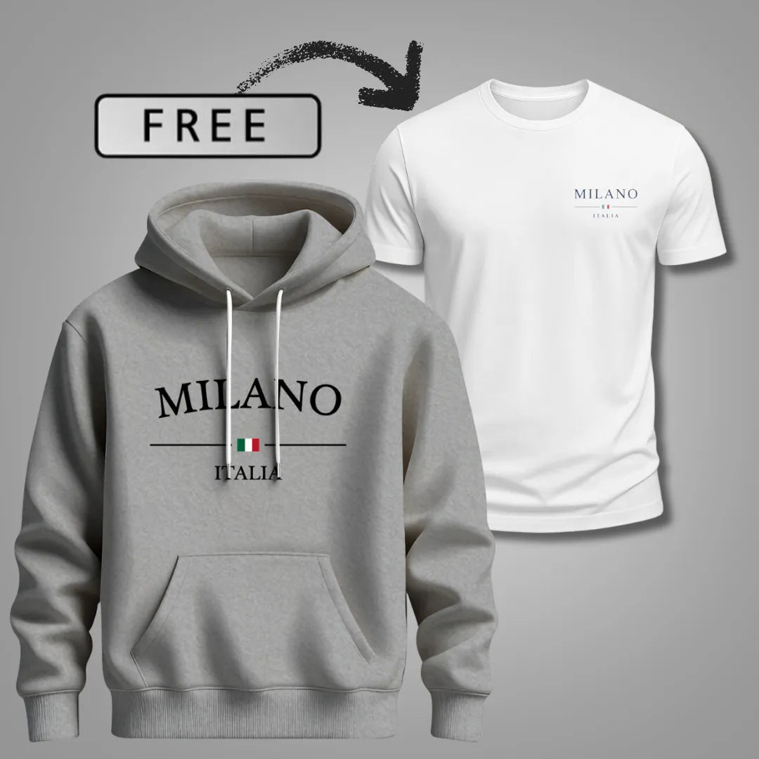 Men’s Milano Comfort Hoodie – Includes Free T-Shirt