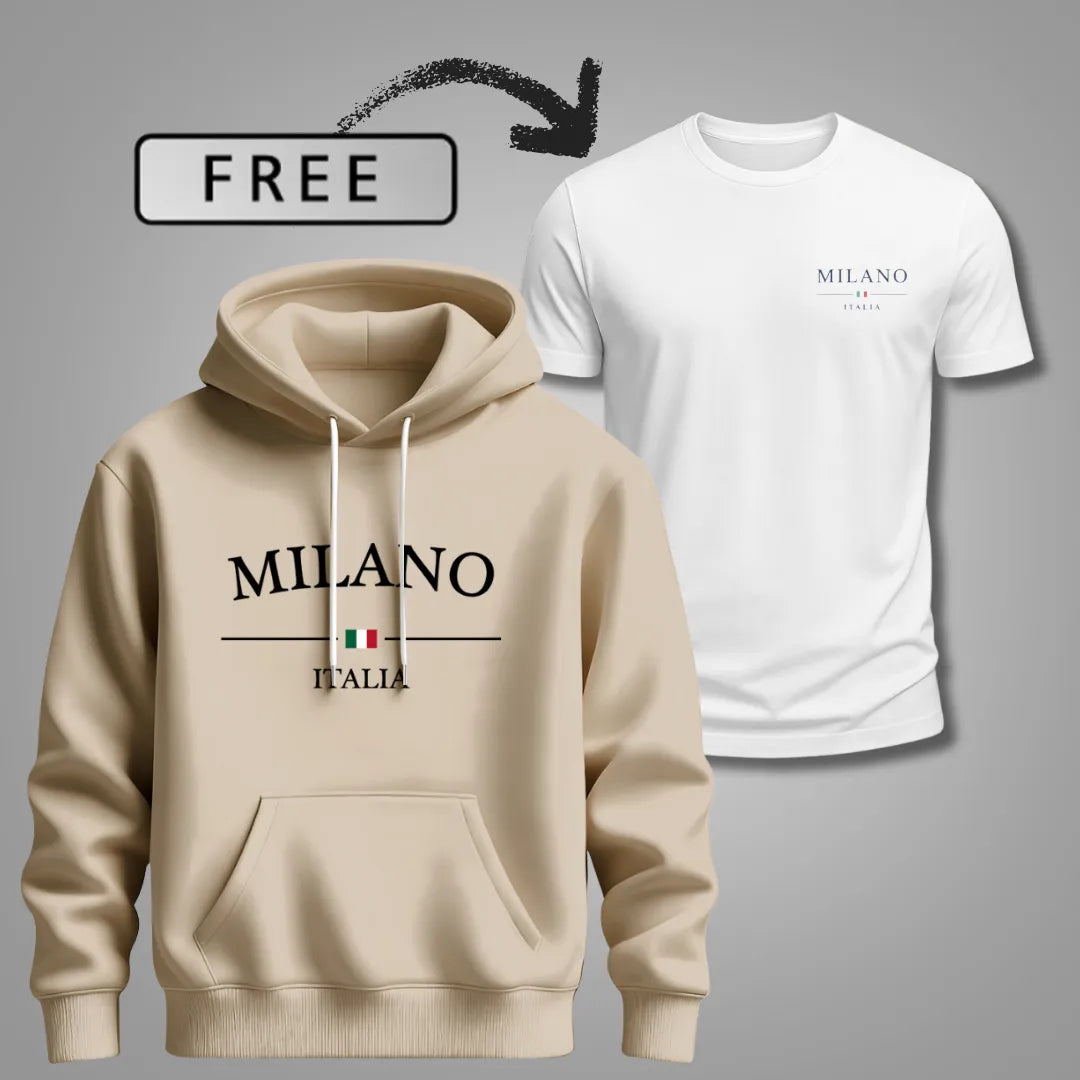 Men’s Milano Comfort Hoodie – Includes Free T-Shirt