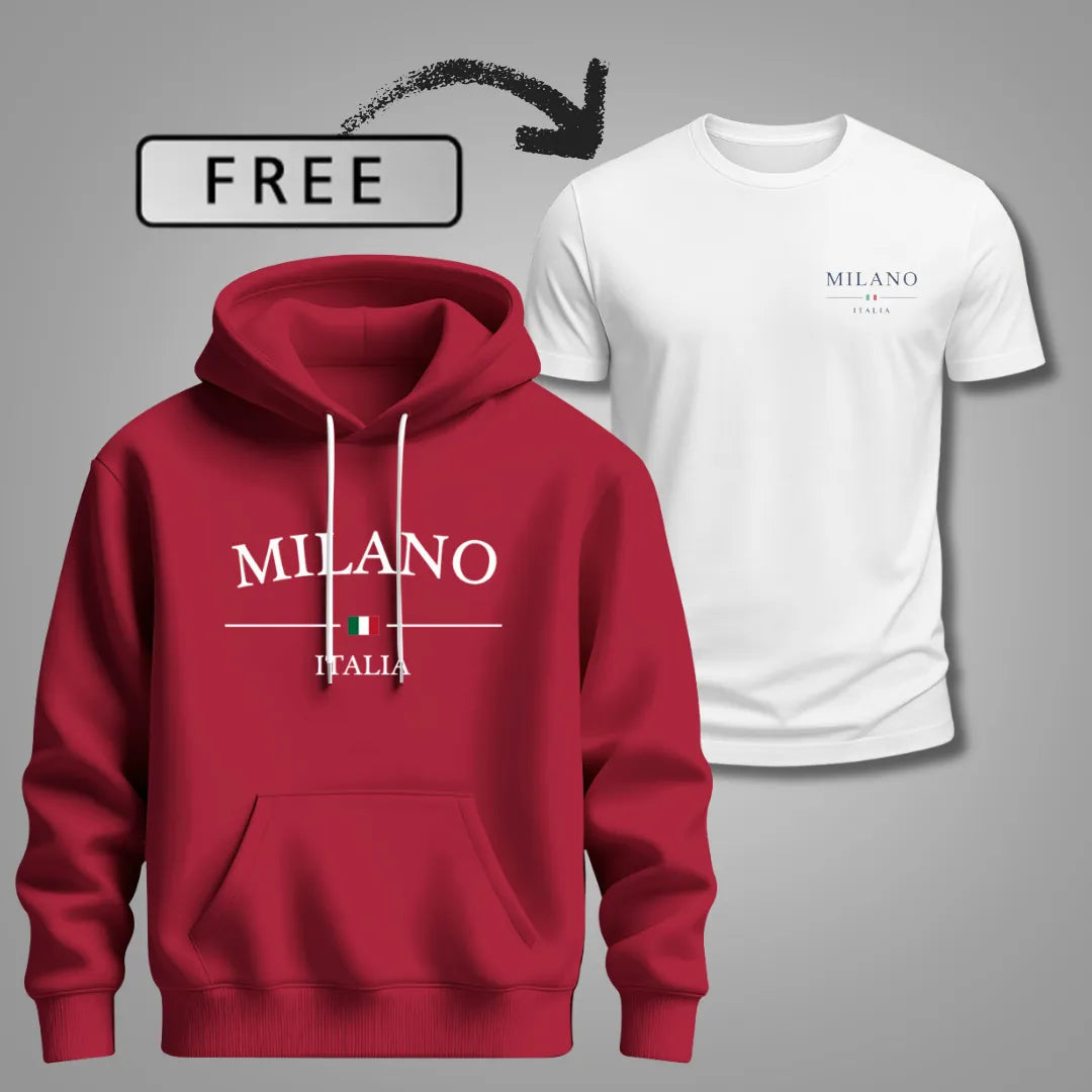 Men’s Milano Comfort Hoodie – Includes Free T-Shirt